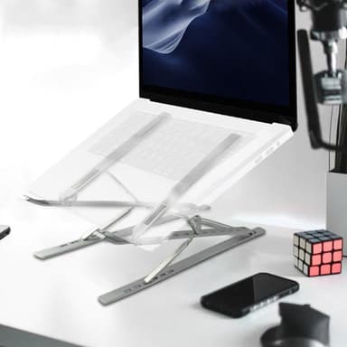 NÖRDIC justerbart laptopstativ i aluminium i to nivåer for opptil 17"" notebookstativ laptopstativ