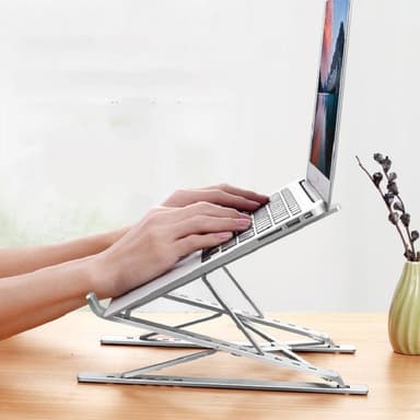 NÖRDIC justerbart laptopstativ i aluminium i to nivåer for opptil 17"" notebookstativ laptopstativ