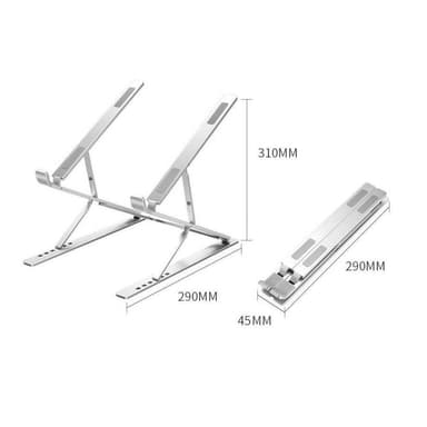 NÖRDIC justerbart laptopstativ i aluminium i to nivåer for opptil 17"" notebookstativ laptopstativ