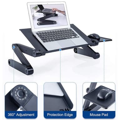 NÖRDIC Notebook Holder Folding og justerbar Opptil 17 ""Laptop Site Table Laptop
