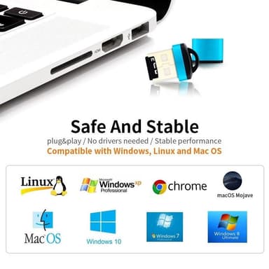 NÖRDIC USB-A-kortleser MicroSD UHS-I