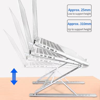 NÖRDIC justerbart laptopstativ i aluminium i to nivåer for opptil 17"" notebookstativ laptopstativ