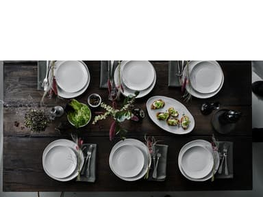 Pillivuyt Boulogne plate flat Dia 21 cm White