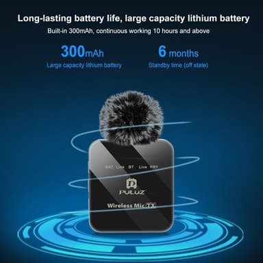 Puluz Trådløse mikrofoner med mottaker for enheter med USB-C