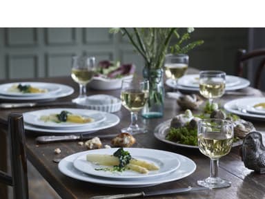 Pillivuyt Sancerre plate flat Dia 26 cm White