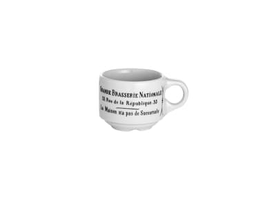Pillivuyt Brasserie Cup Europe 10 cl White/Black