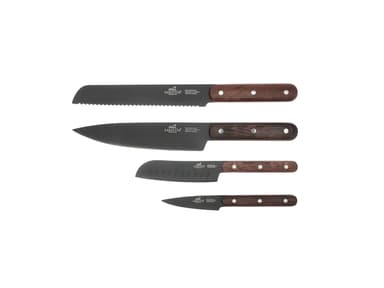 Sabatier Phenix Knife set 4 parts Black/Wood