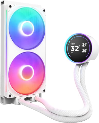 NZXT Kraken 280 Elite V2 RGB CPU vannkjøler (hvit)