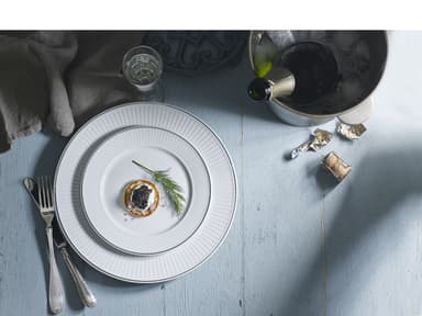 Pillivuyt Tallerken flat Hvit/Platina