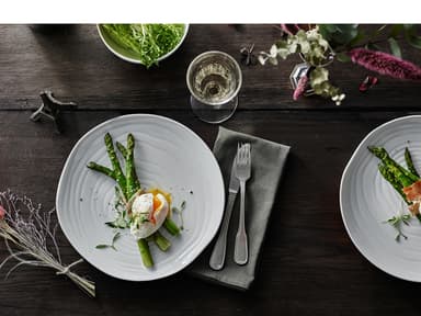 Pillivuyt Boulogne plate flat Dia 26,5 cm White
