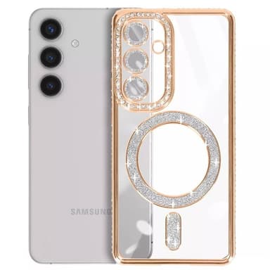 Diamond bling MagSafe deksel Samsung Galaxy S25 - Gold