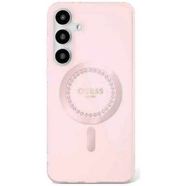 Guess Rhinestone MagSafe deksel Samsung Galaxy S25 - Pink