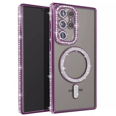 Diamond bling MagSafe deksel Samsung Galaxy S25 Ultra - Purple