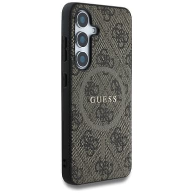 Guess Leather 4G MagSafe deksel Samsung Galaxy S25 - Brun