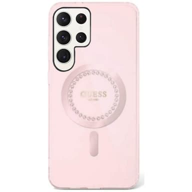 Guess Rhinestone MagSafe deksel Samsung Galaxy S25 Ultra - Pink