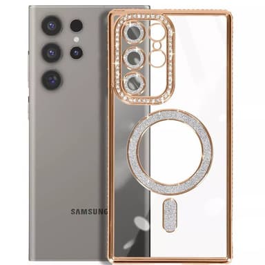 Diamond bling MagSafe deksel Samsung Galaxy S25 Ultra - Gold