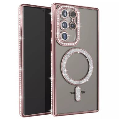 Diamond bling MagSafe deksel Samsung Galaxy S25 Ultra - Pink