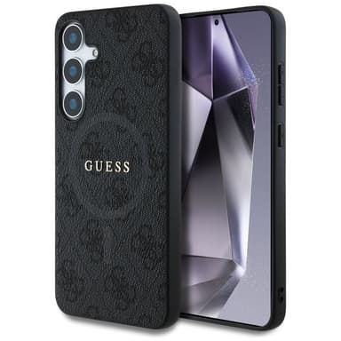 Guess Leather 4G MagSafe deksel Samsung Galaxy S25 - Svart