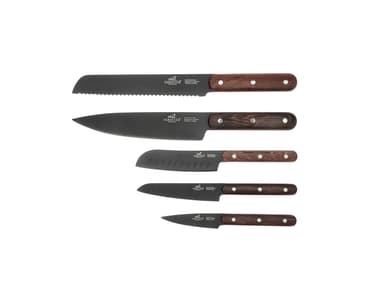 Sabatier Phenix Knife set 5 parts Black/Wood