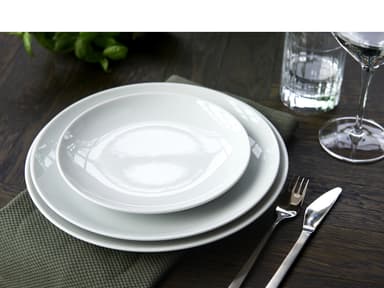 Pillivuyt Eventail Plate flat Dia 21 cm White