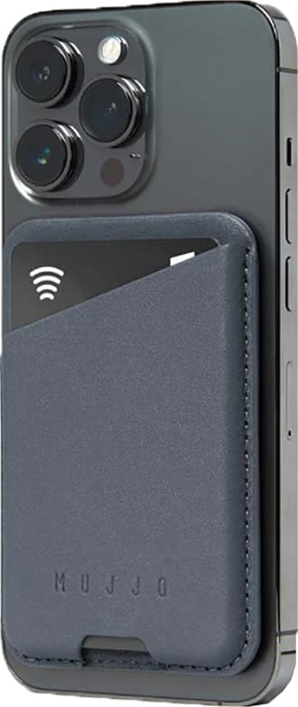Mujjo MagSafe iPhone kortholder for mobil (stålblå)