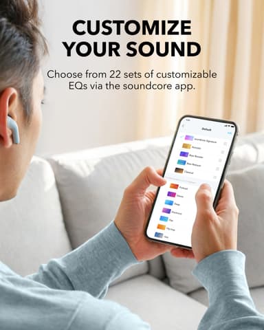 Soundcore K20i helt trådløse in-ear hodetelefoner (blå)