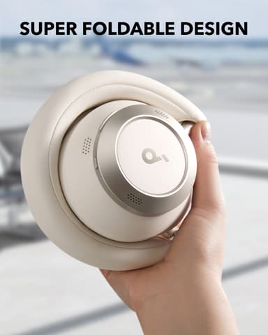 Soundcore Space One Pro trådløse around-ear hodetelefoner (hvit)