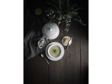 Pillivuyt Plissé Plate deep Dia 23 cm White