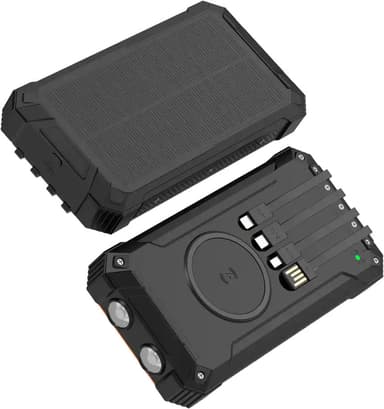 Denver 20000mAh solcelle powerbank (sort)