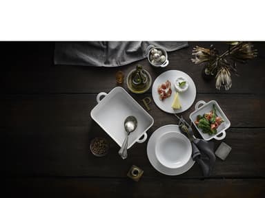 Pillivuyt Plissé Plate deep Dia 23 cm White