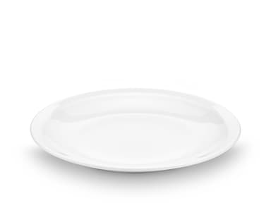 Pillivuyt Bourges plate flat Dia 24 cm White