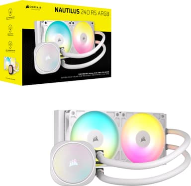 Corsair Nautilus 240mm RS ARGB CPU vannkjøler (hvit)