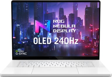 Asus ROG Zephyrus G16 GU605CR U9-285H/32/1024/5070Ti/OLED 16" bærbar PC (hvit)
