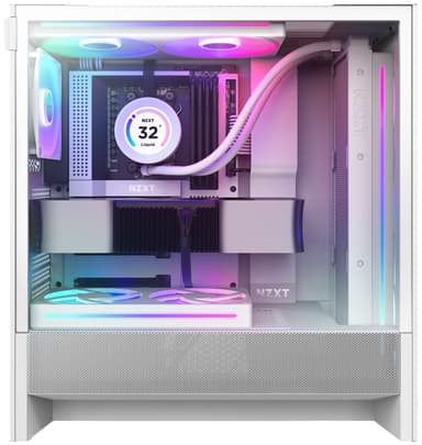 NZXT H5 Flow RGB 2024 PC kabinett (hvit)