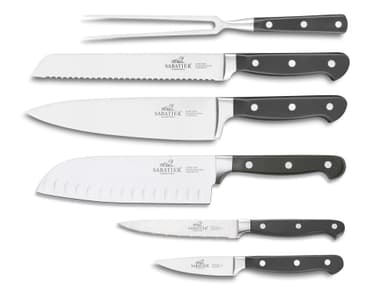 Sabatier Pluton Knife set 6 parts Steel/Black