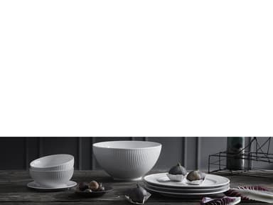 Pillivuyt Plissé plate flat Dia 24 cm White