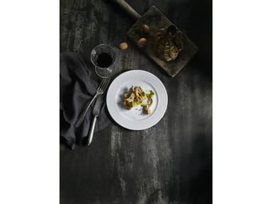 Pillivuyt Plissé plate flat Dia 24 cm White