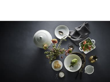 Pillivuyt Plissé Plate deep Dia 20 cm White