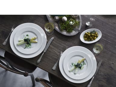 Pillivuyt Sancerre plate flat Dia 20 cm White