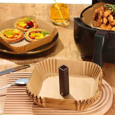 Bakebrettpapir for Airfryer 16x4,5cm - 100-pakning - Liten