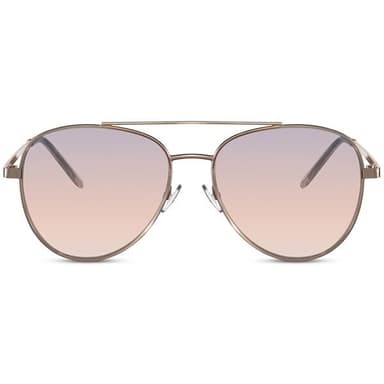 Aviator Solbriller - Gull med lilla linse