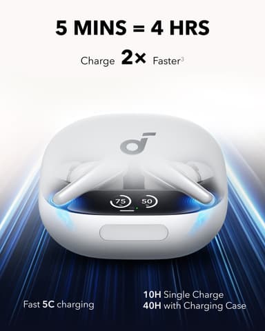 Soundcore Liberty 4 Pro helt trådløse in-ear hodetelefoner (hvit)