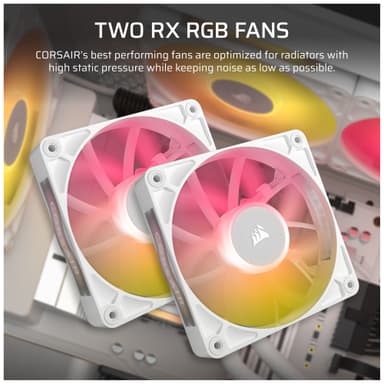 Corsair iCUE LINK TITAN 240mm RX RGB CPU vannkjøler (hvit)