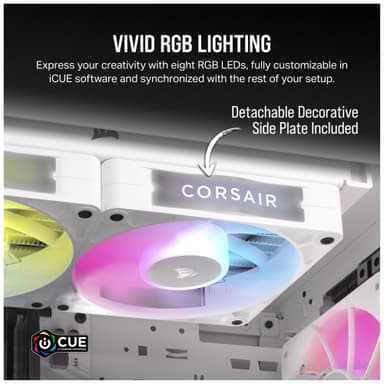 Corsair iCUE LINK RX140 RGB 140mm PWM ekstravifte (hvit)