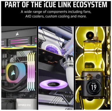 Corsair iCUE LINK LX120 RGB 120mm PWM vifte startsett (3-pakning)