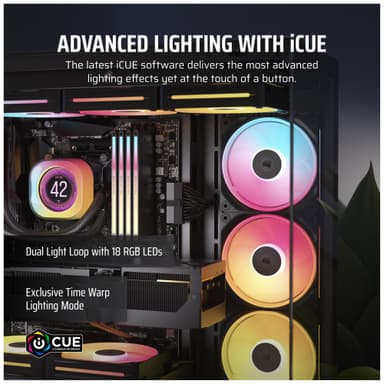 Corsair iCUE LINK LX120 RGB 120mm PWM vifte startsett (3-pakning)