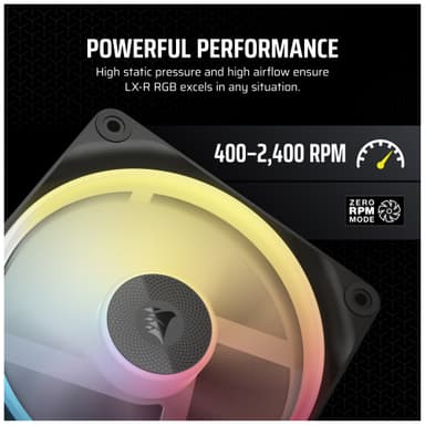 Corsair iCUE LINK LX120 RGB 120mm PWM vifte startsett (3-pakning)
