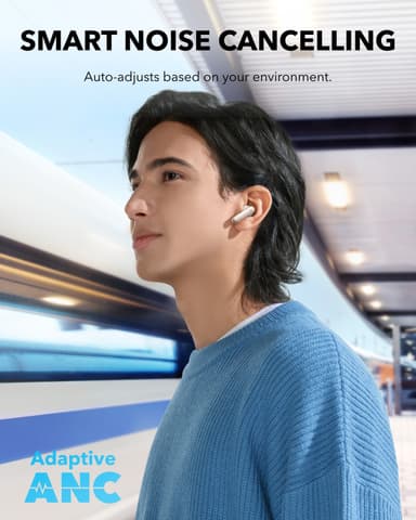 Soundcore P40i helt trådløse in-ear hodetelefoner (hvit)