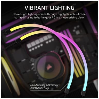 Corsair iCUE LINK LS350 Aurora RGB lysstripesett (2 stk.)