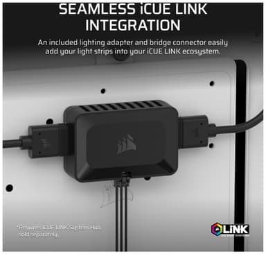 Corsair iCUE LINK LS350 Aurora RGB lysstripesett (2 stk.)